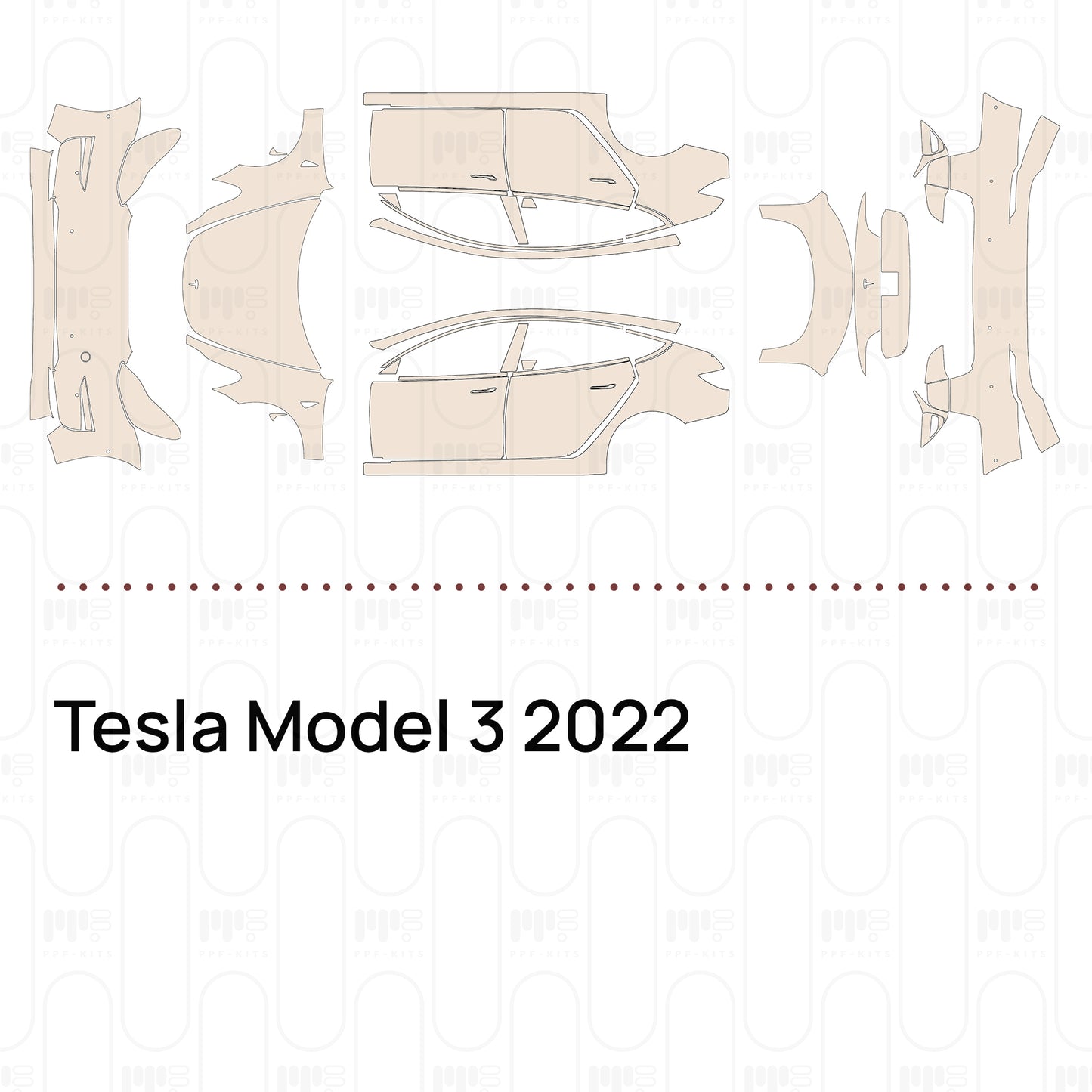 Pre-Cut PPF Tesla Model 3 2022