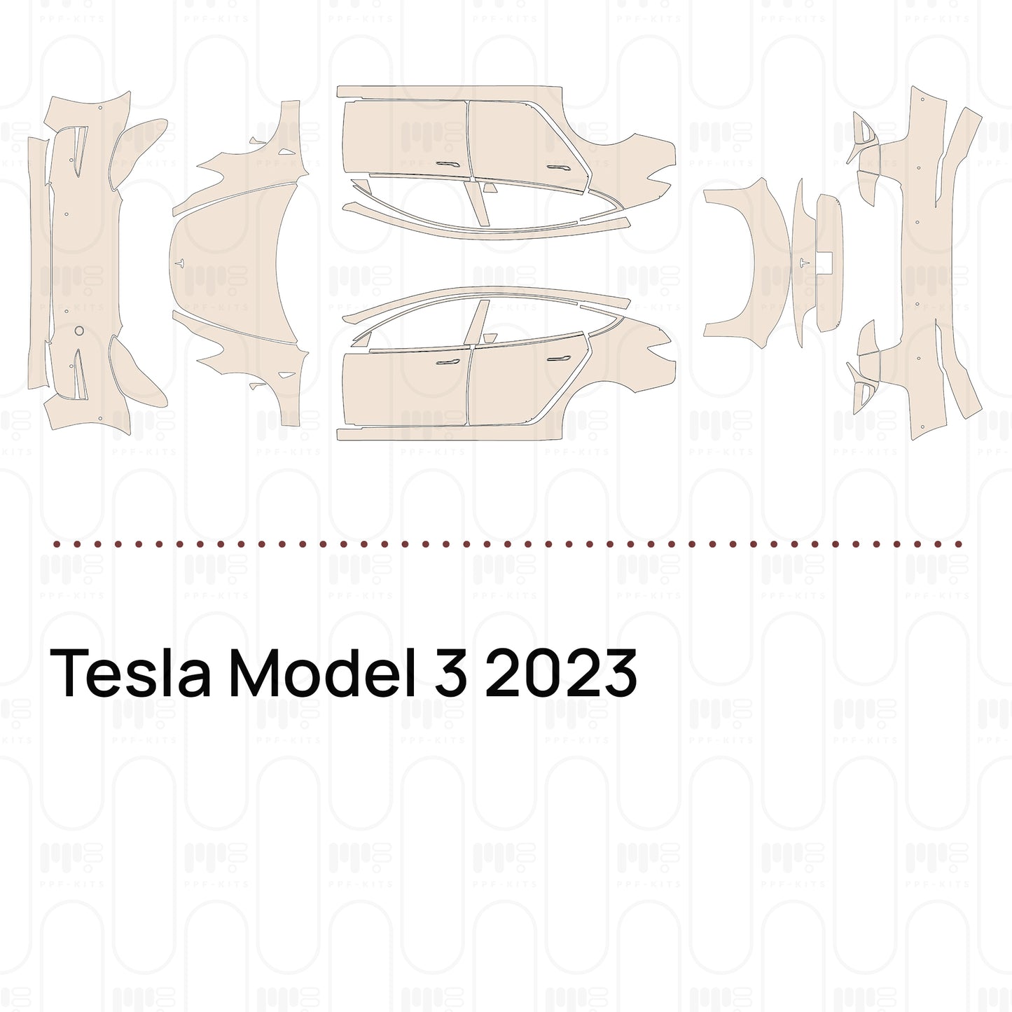 Pre-Cut PPF Tesla Model 3 2023