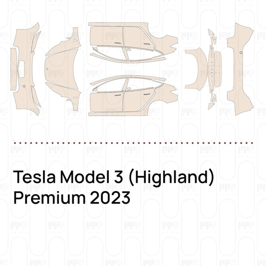 Pre-Cut PPF Tesla Model 3 (Highland) Premium 2023