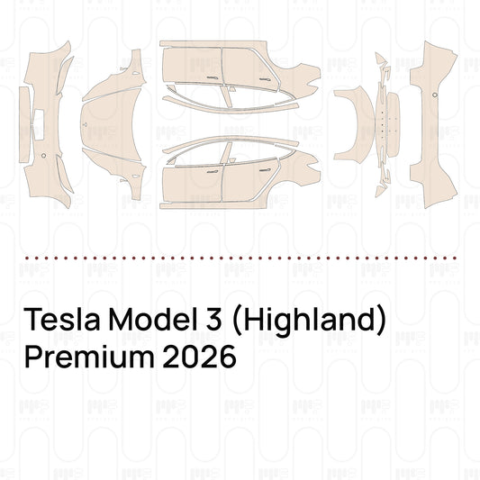 Pre-Cut PPF Tesla Model 3 (Highland) Premium 2026