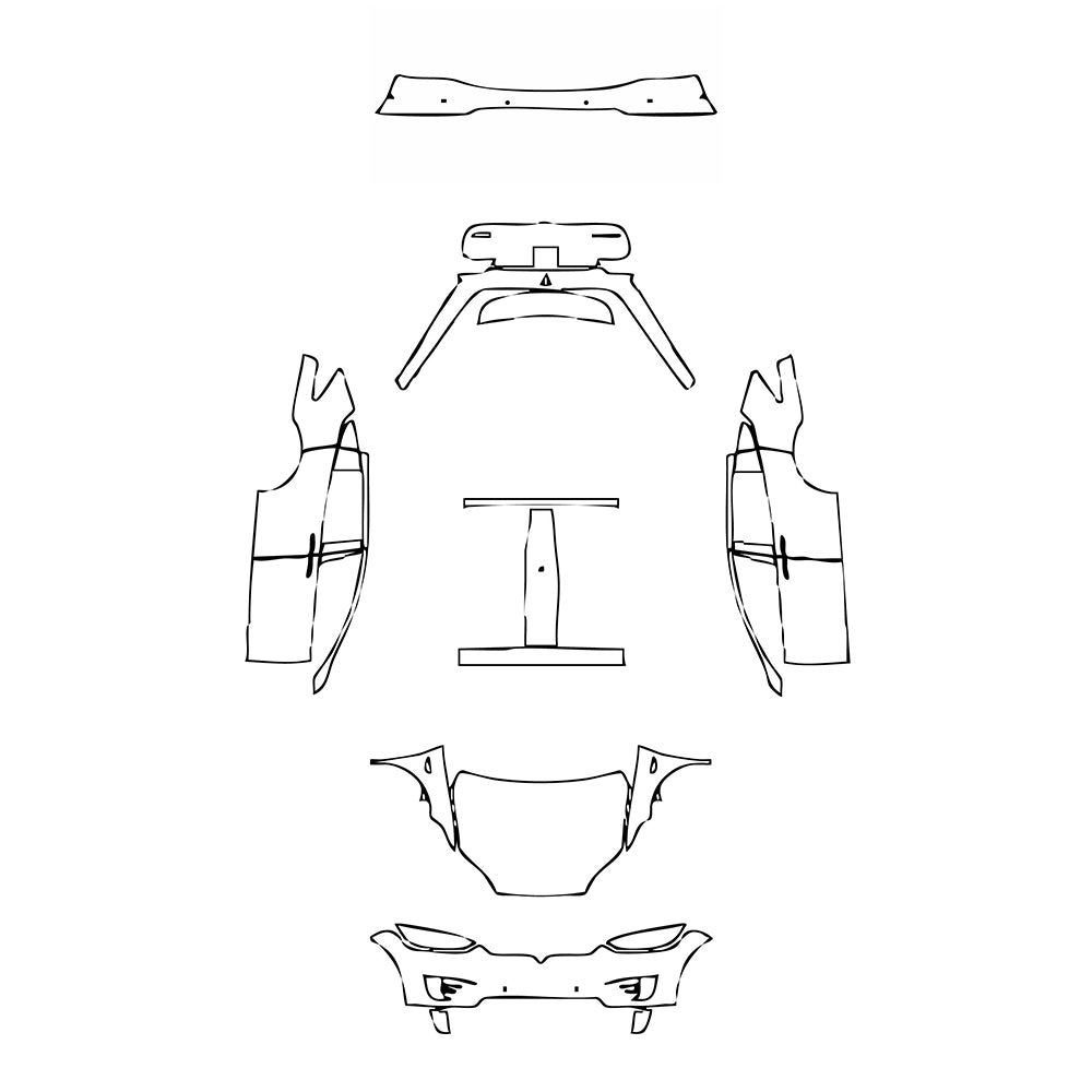 Pre-Cut PPF Tesla Model X Base 2018 - PPF-Kits