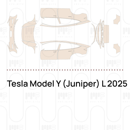 Tesla Model Y (Juniper) L 2025 – Pellicola protettiva PPF pretagliata
