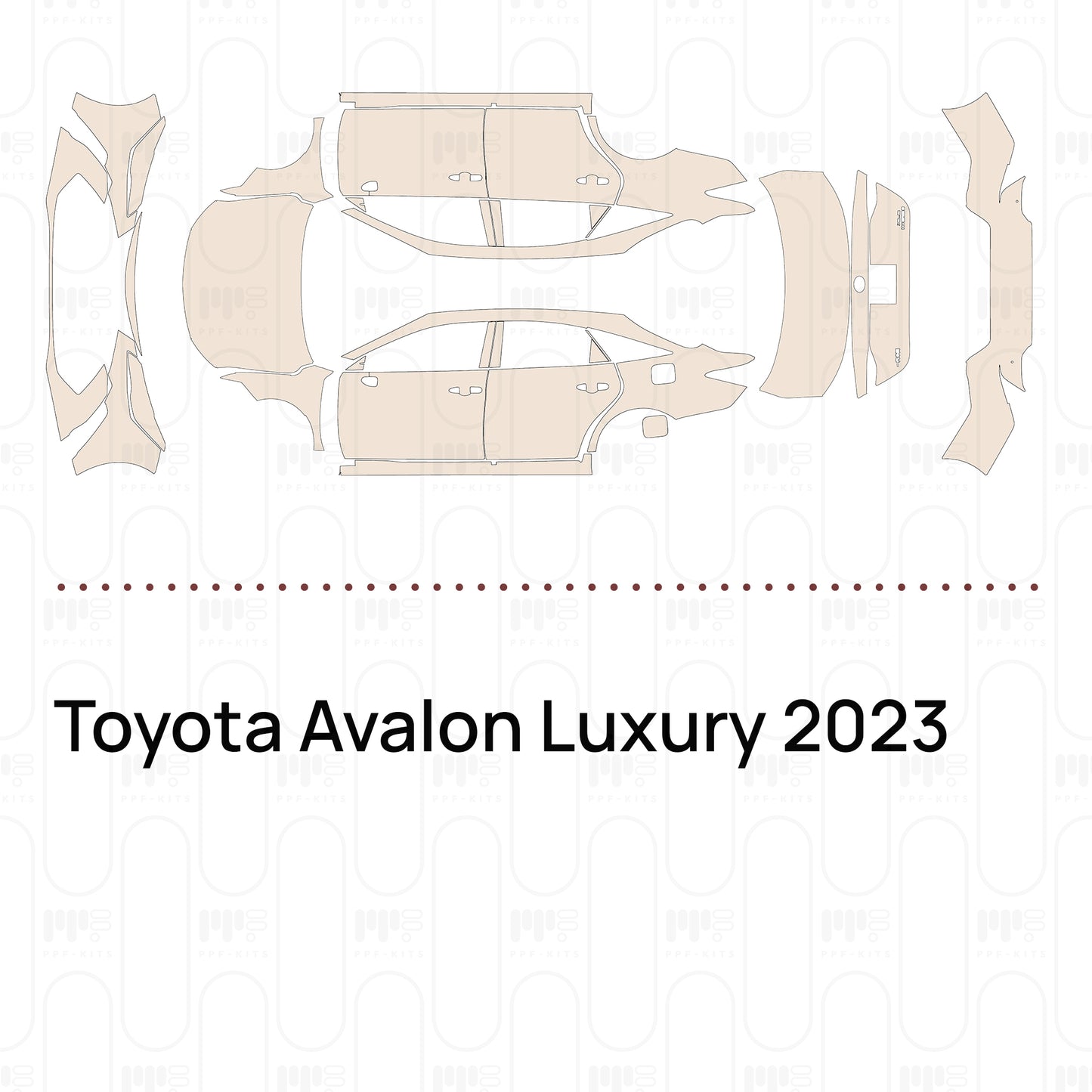 Pre-Cut PPF Toyota Avalon Luxury 2023