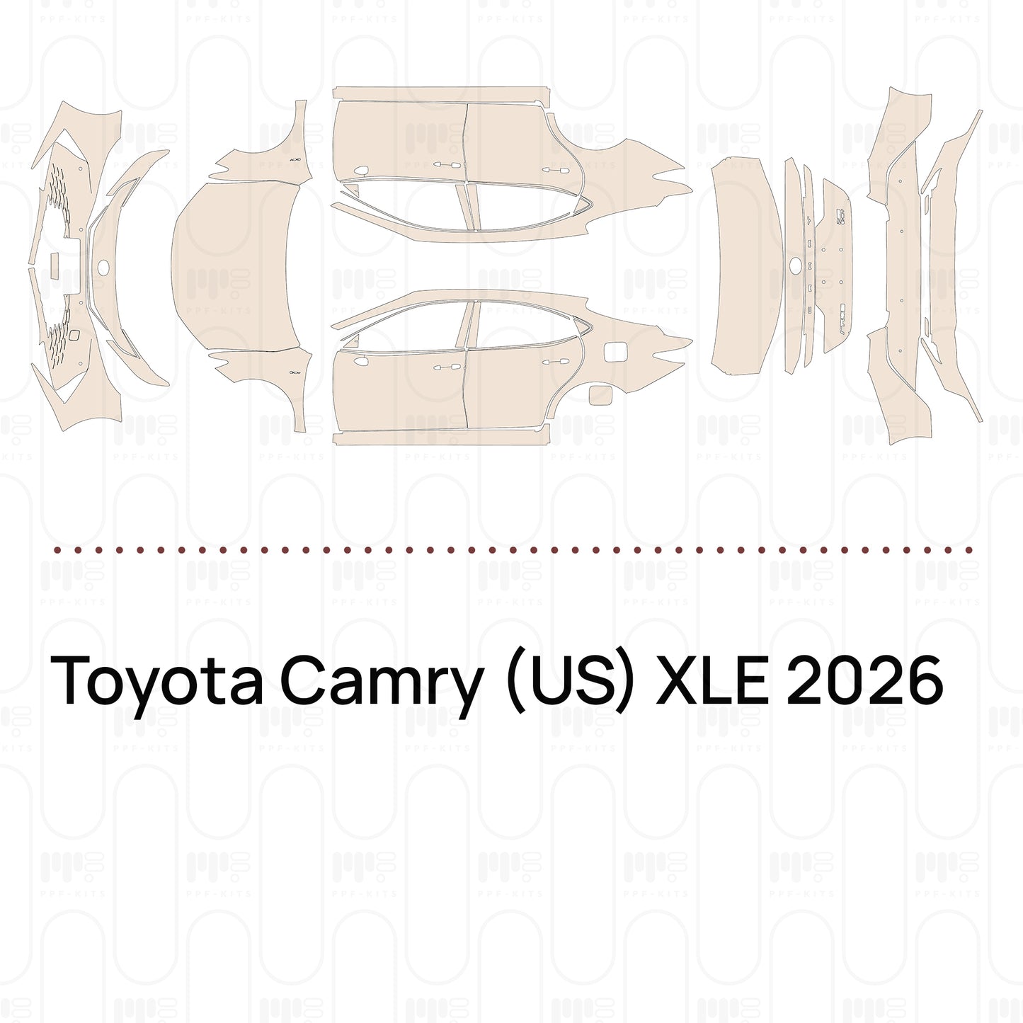 Pre-Cut PPF Toyota Camry (US) XLE 2026
