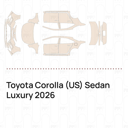Pre-Cut PPF Toyota Corolla (US) Sedan Luxury 2026