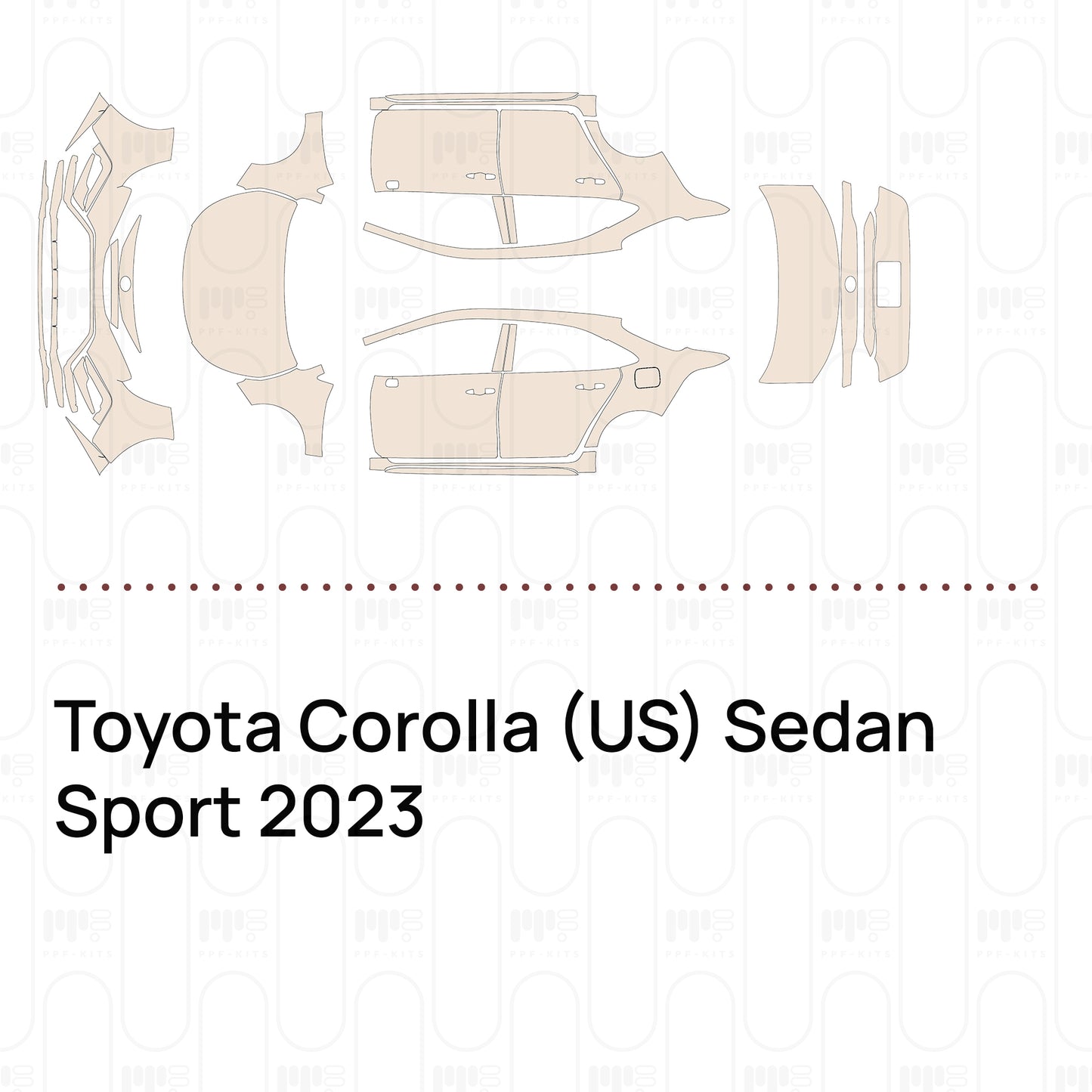 Pre-Cut PPF Toyota Corolla (US) Sedan Sport 2023
