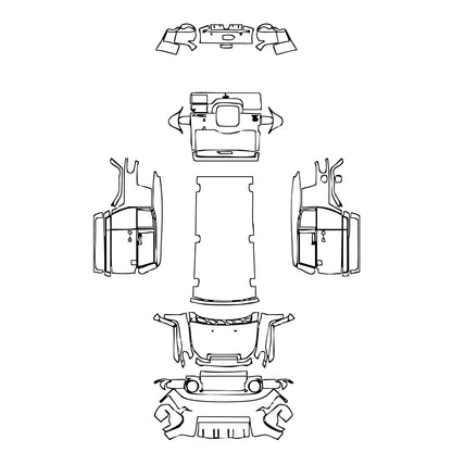 Pre-Cut PPF Toyota FJ Cruiser 2008 - PPF-Kits