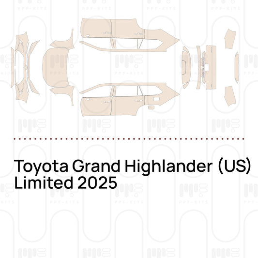 Toyota Grand Highlander (US) Limited 2025 – Pellicola protettiva PPF pretagliata