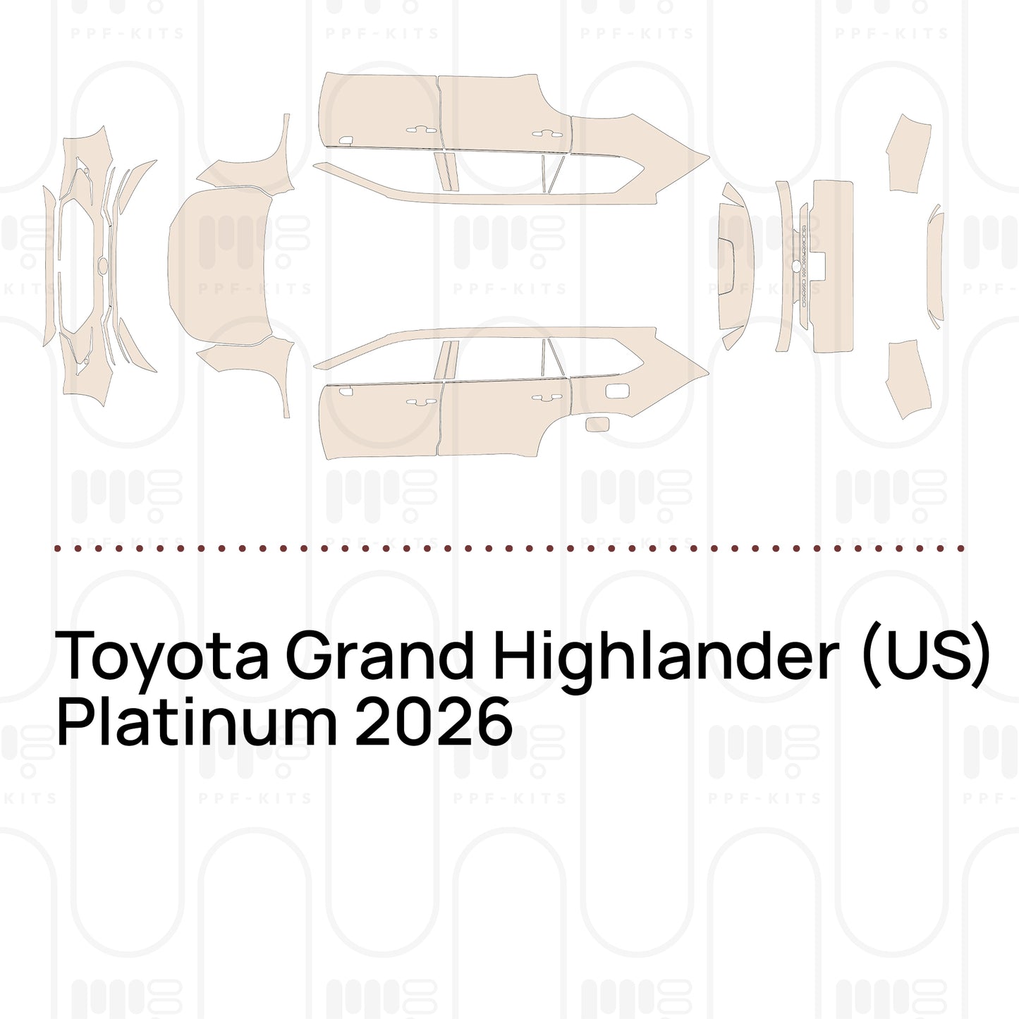Pre-Cut PPF Toyota Grand Highlander (US) Platinum 2026