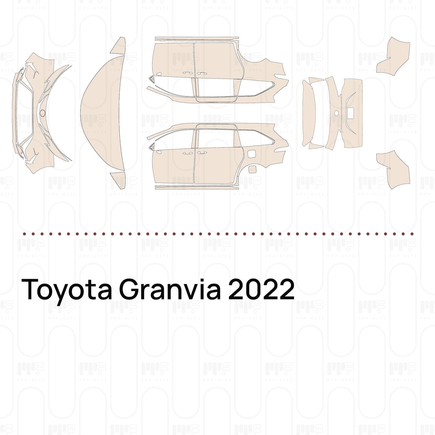 Pre-Cut PPF Toyota Granvia 2022
