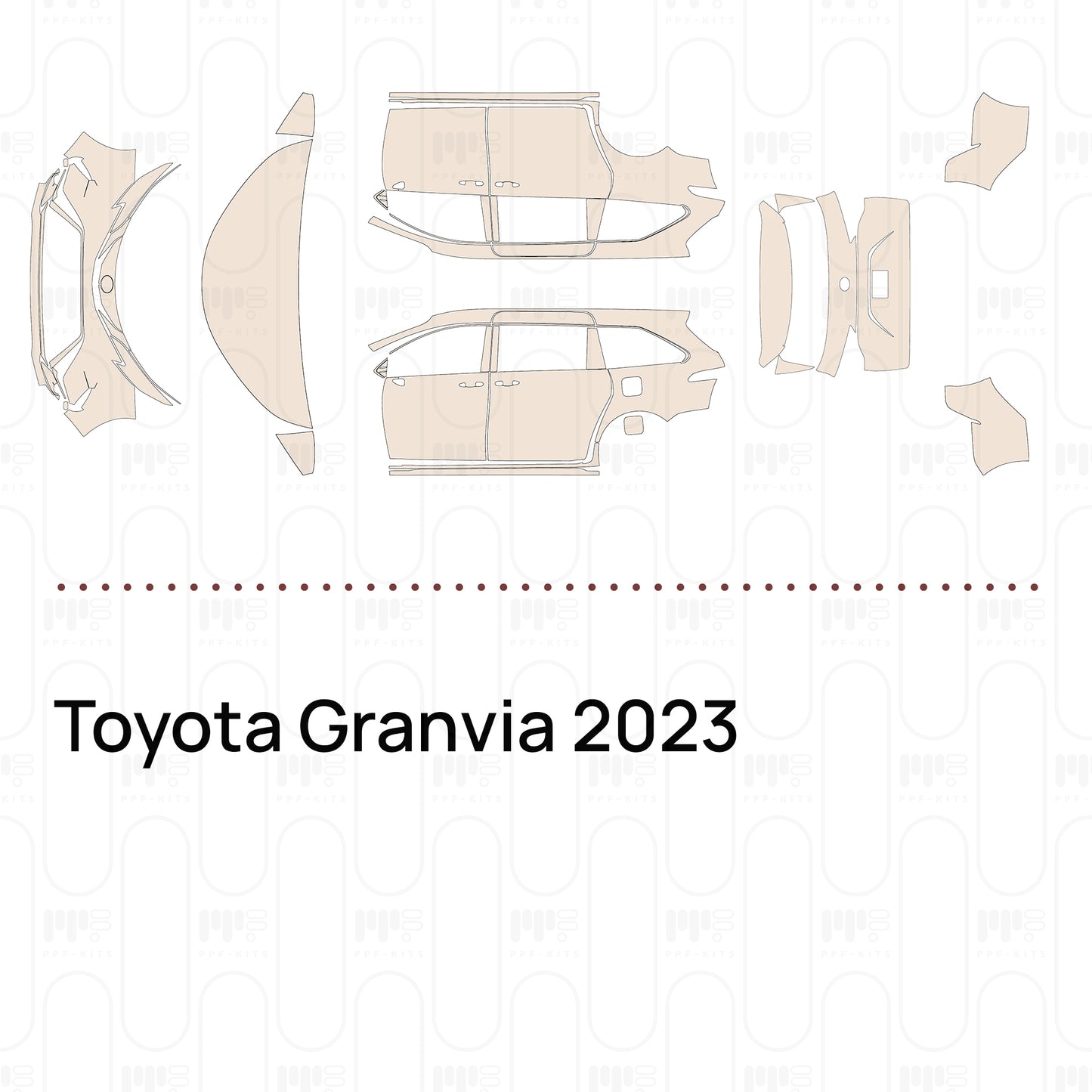 Pre-Cut PPF Toyota Granvia 2023