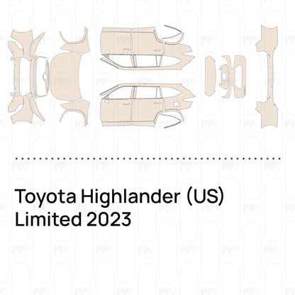 Pre-Cut PPF Toyota Highlander (US) Limited 2023