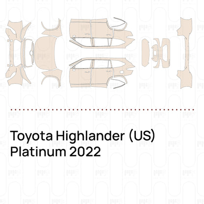 Pre-Cut PPF Toyota Highlander (US) Platinum 2022