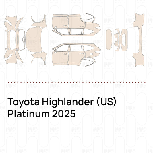 Pre-Cut PPF Toyota Highlander (US) Platinum 2025