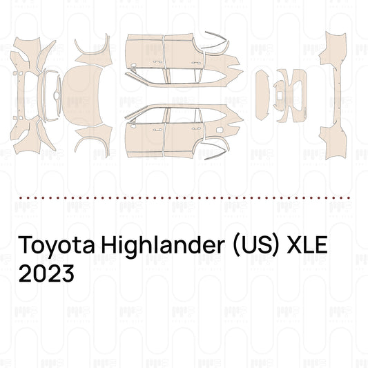 Pre-Cut PPF Toyota Highlander (US) XLE 2023