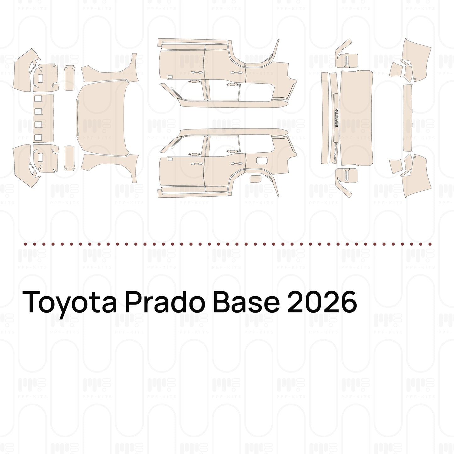 Pre-Cut PPF Toyota Prado Base 2026