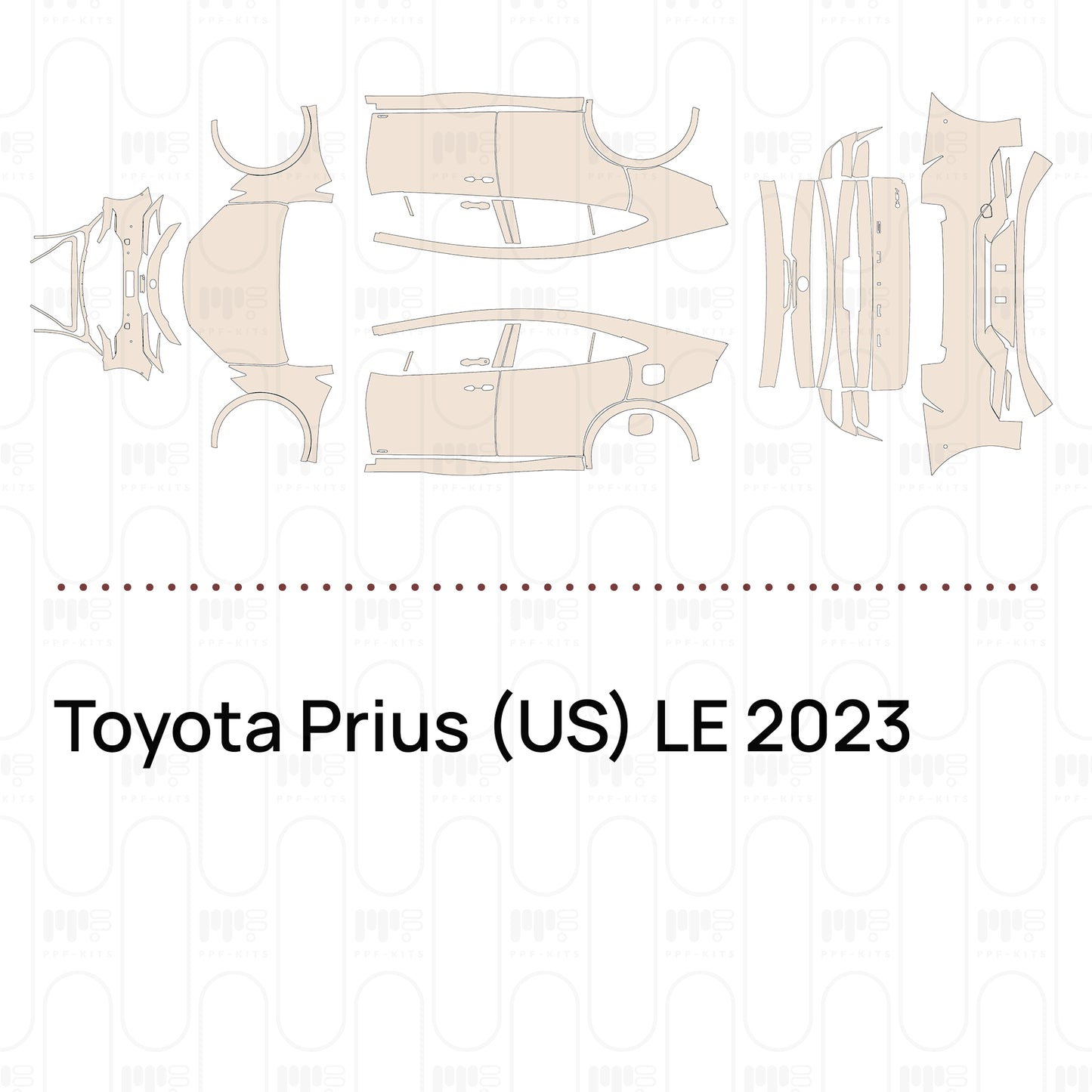 Pre-Cut PPF Toyota Prius (US) LE 2023