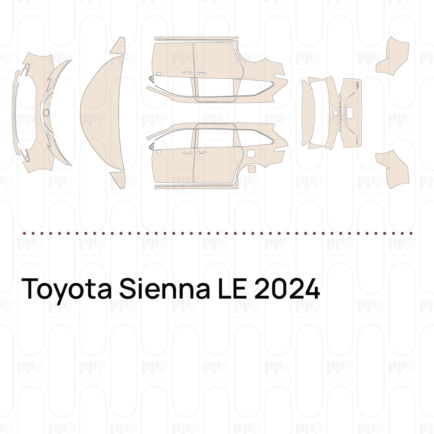 Pre-Cut PPF Toyota Sienna LE 2024