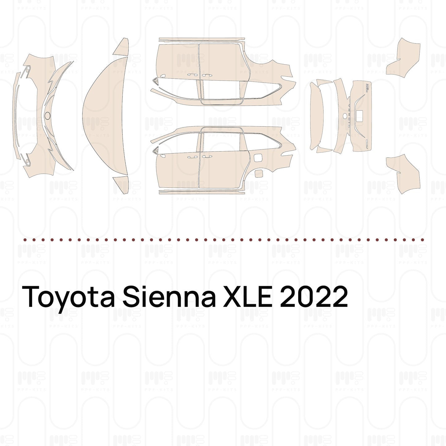 Pre-Cut PPF Toyota Sienna XLE 2022