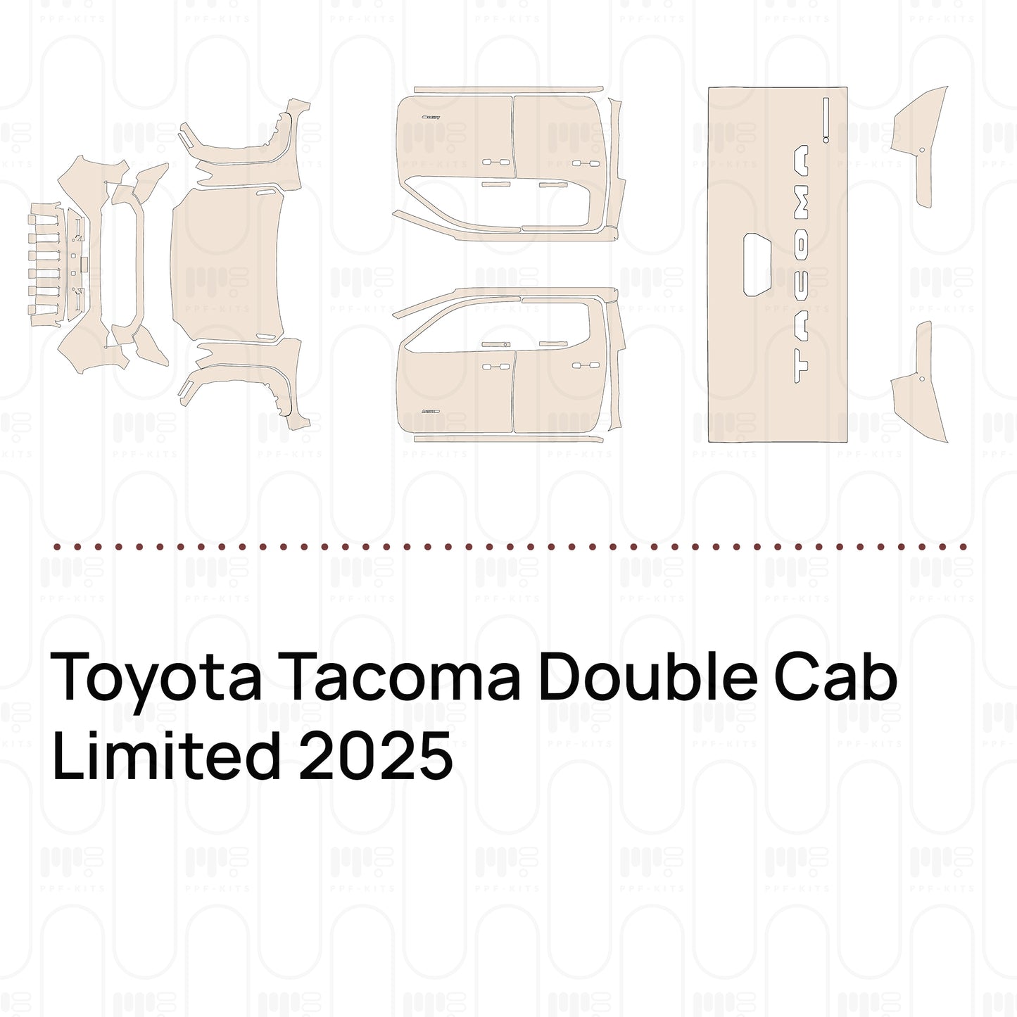 Pre-Cut PPF Toyota Tacoma Double Cab Limited 2025