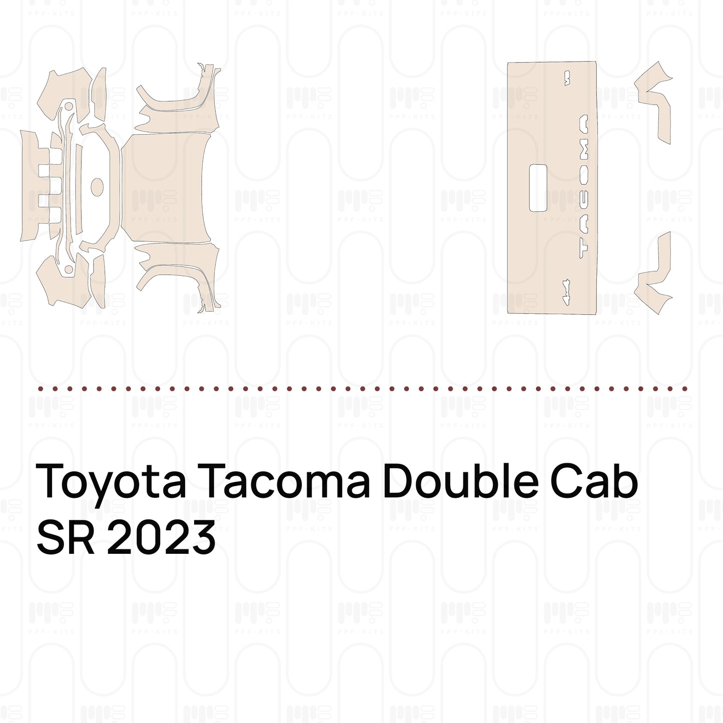 Pre-Cut PPF Toyota Tacoma Double Cab SR 2023