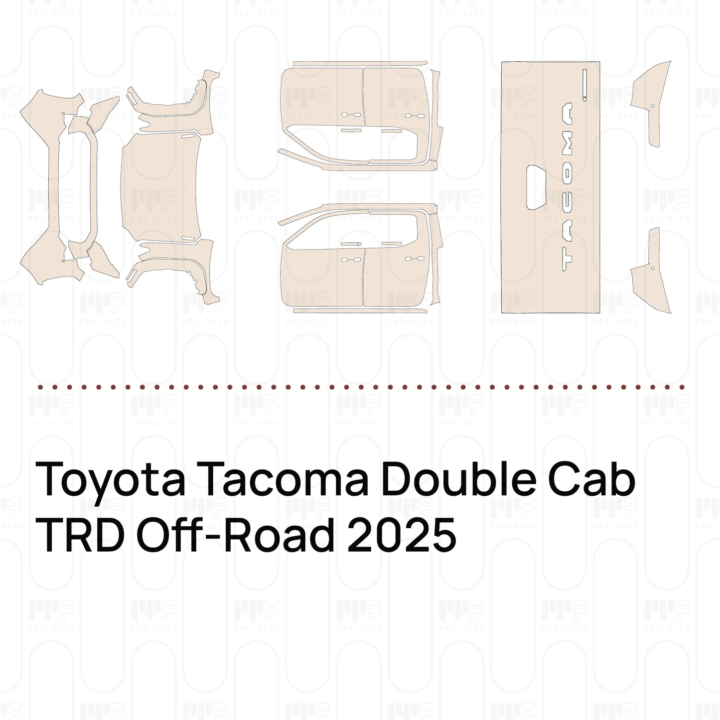 Pre-Cut PPF Toyota Tacoma Double Cab TRD Off-Road 2025