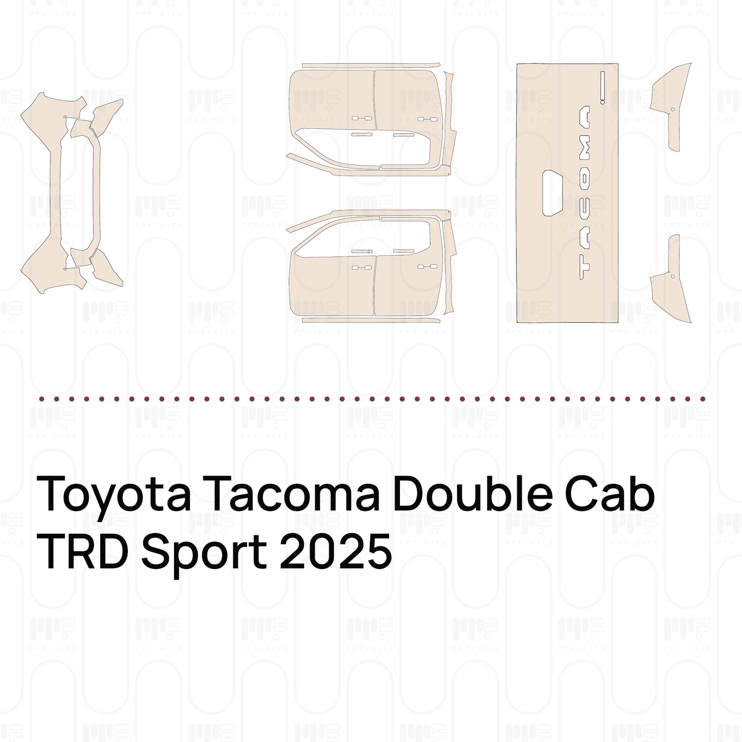 Pre-Cut PPF Toyota Tacoma Double Cab TRD Sport 2025