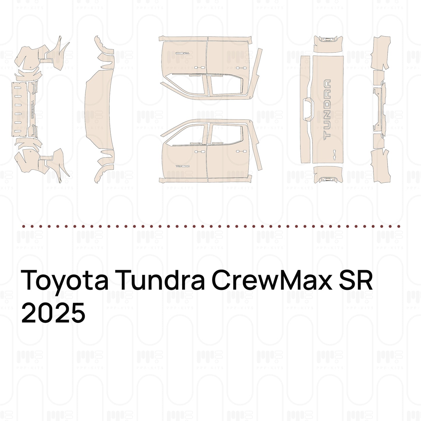 Pre-Cut PPF Toyota Tundra CrewMax SR 2025