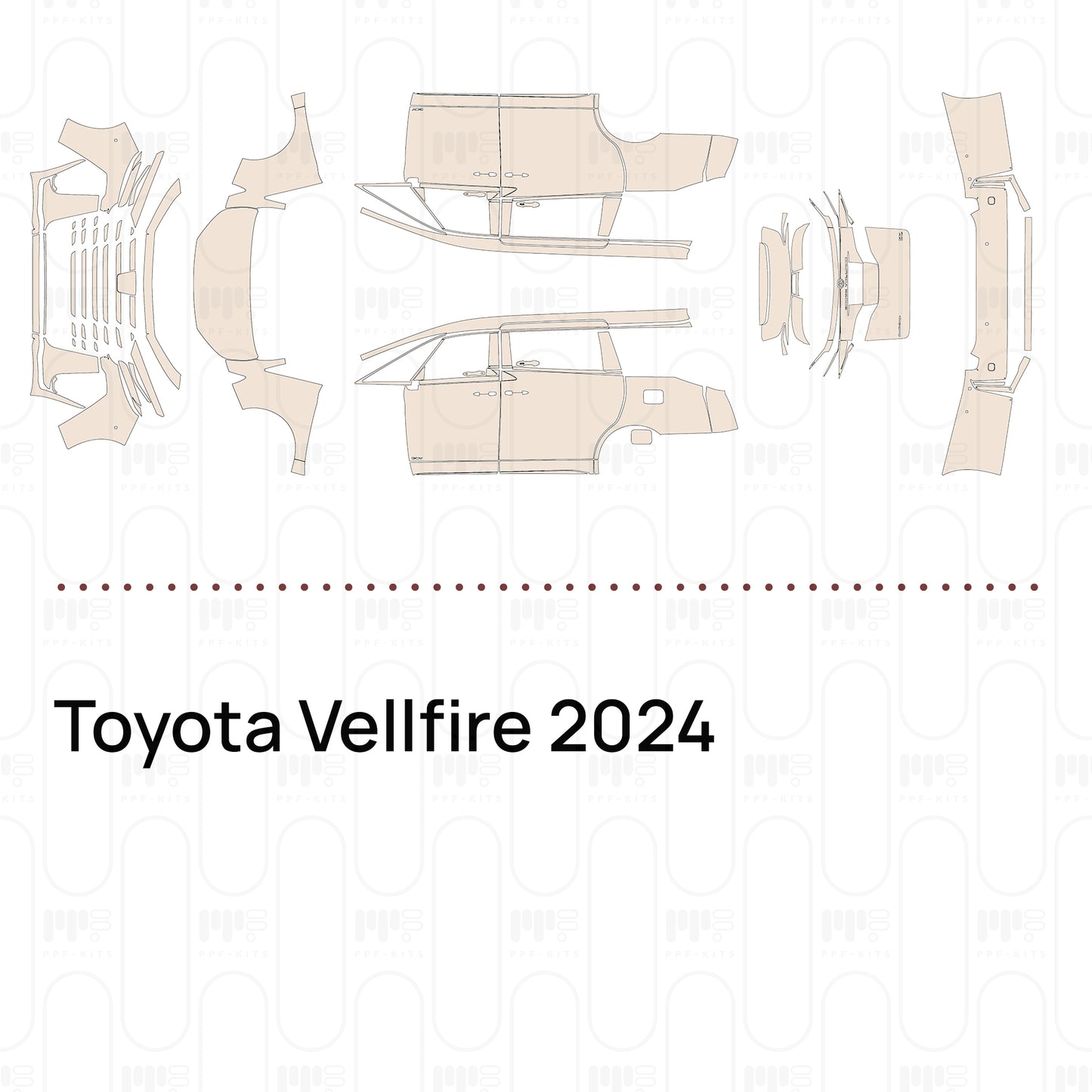 Pre-Cut PPF Toyota Vellfire 2024
