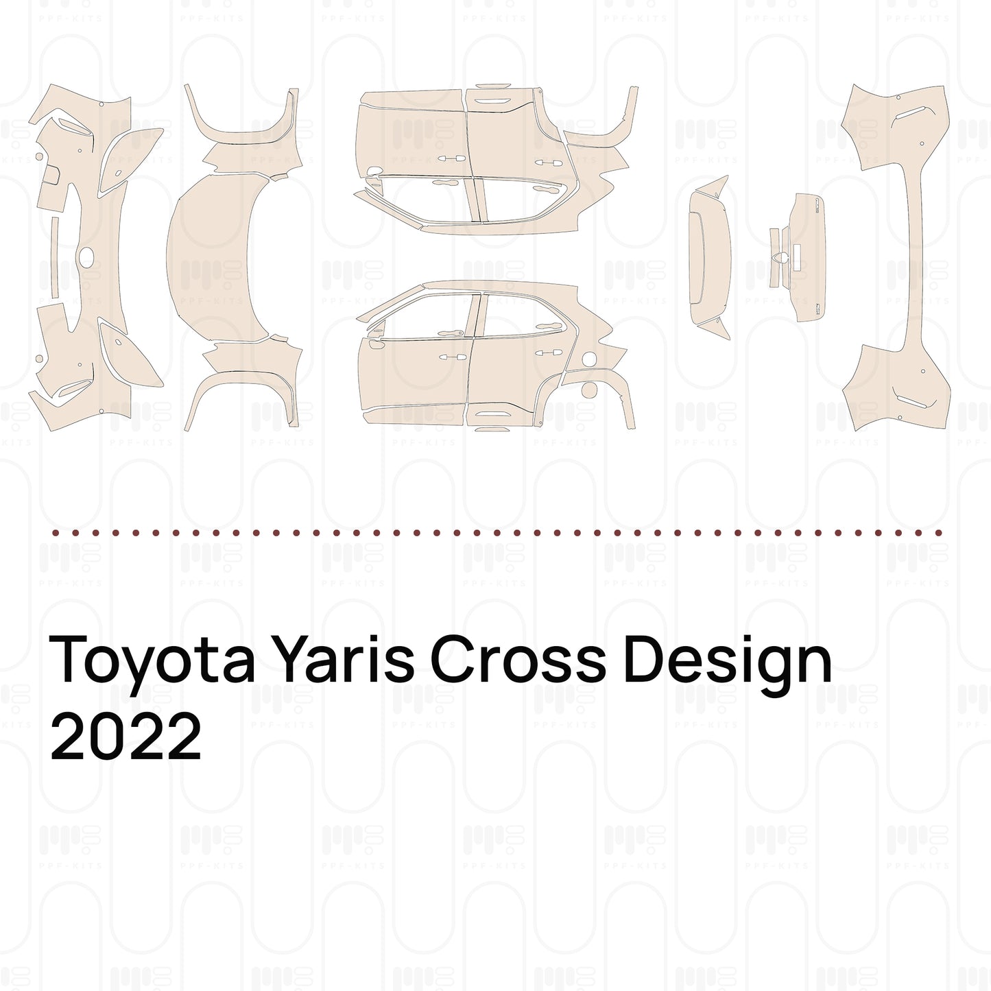 Pre-Cut PPF Toyota Yaris Cross Design 2022