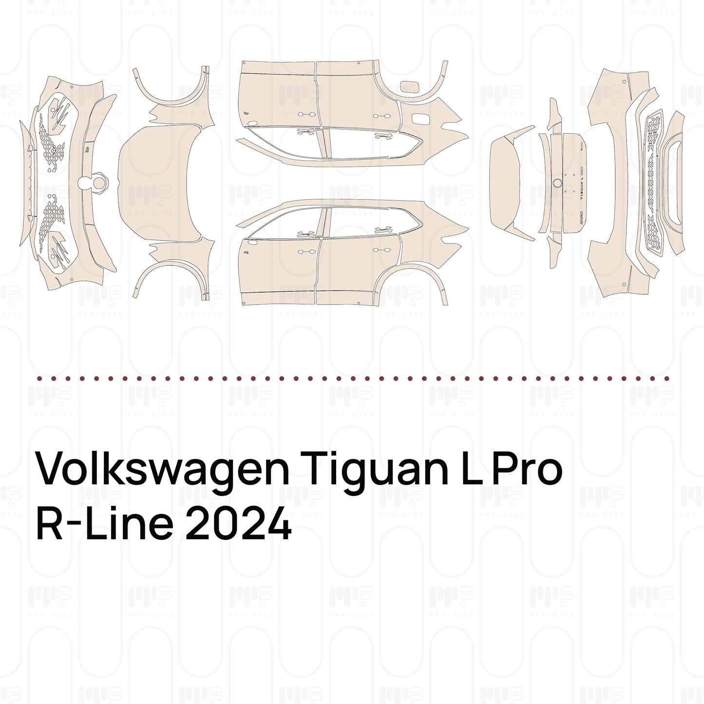 Pre-Cut PPF Volkswagen Tiguan L Pro R-Line 2024