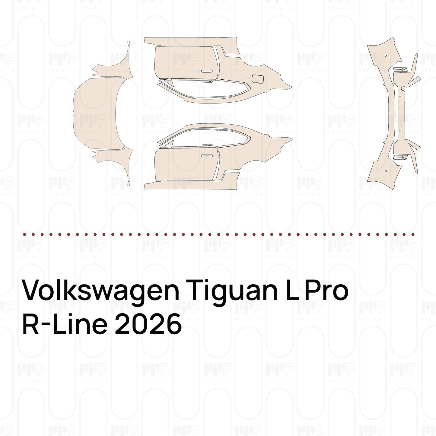 Pre-Cut PPF Volkswagen Tiguan L Pro R-Line 2026