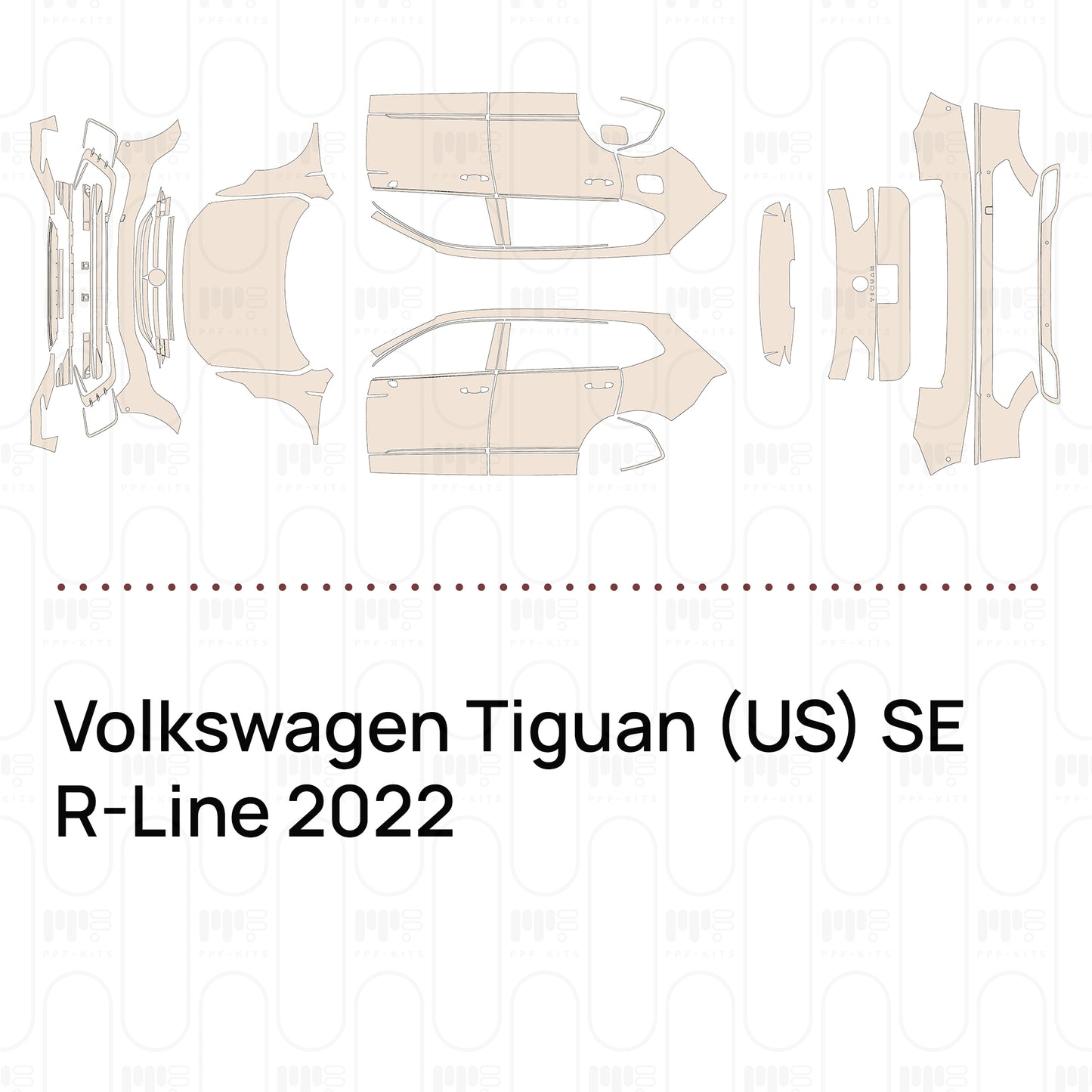Pre-Cut PPF Volkswagen Tiguan (US) SE R-Line 2022