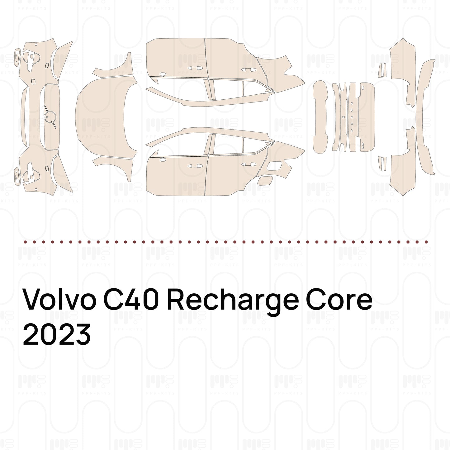Pre-Cut PPF Volvo C40 Recharge Core 2023