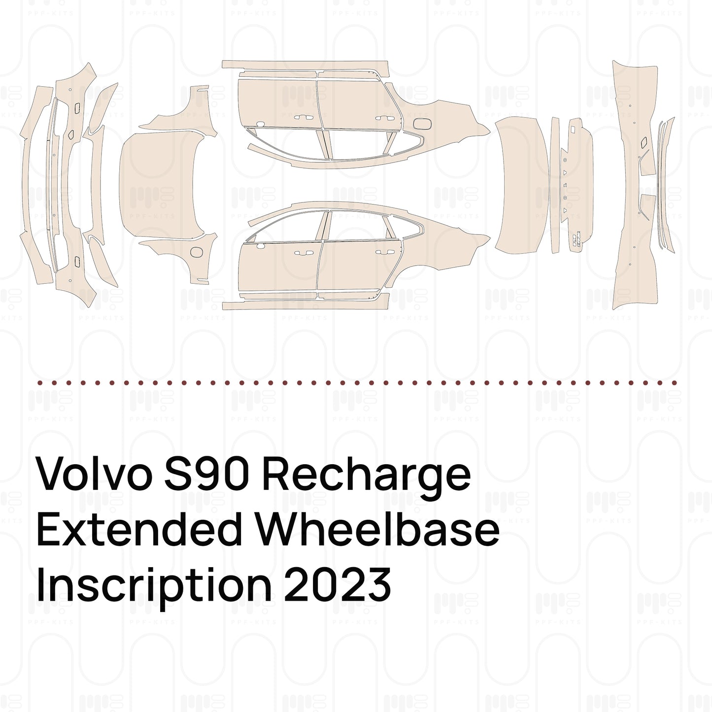 Pre-Cut PPF Volvo S90 Recharge Extended Wheelbase Inscription 2023