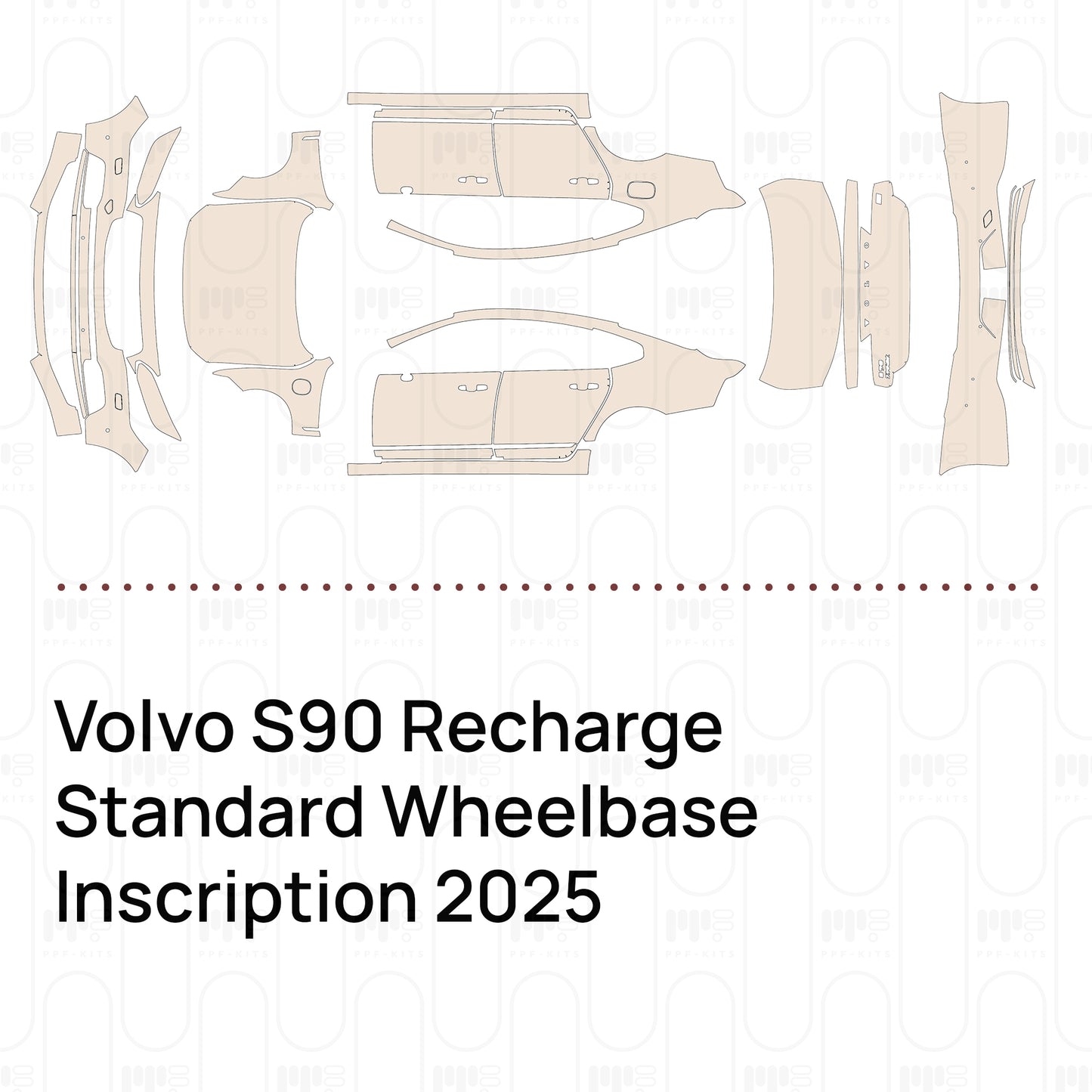 Pre-Cut PPF Volvo S90 Recharge Standard Wheelbase Inscription 2025