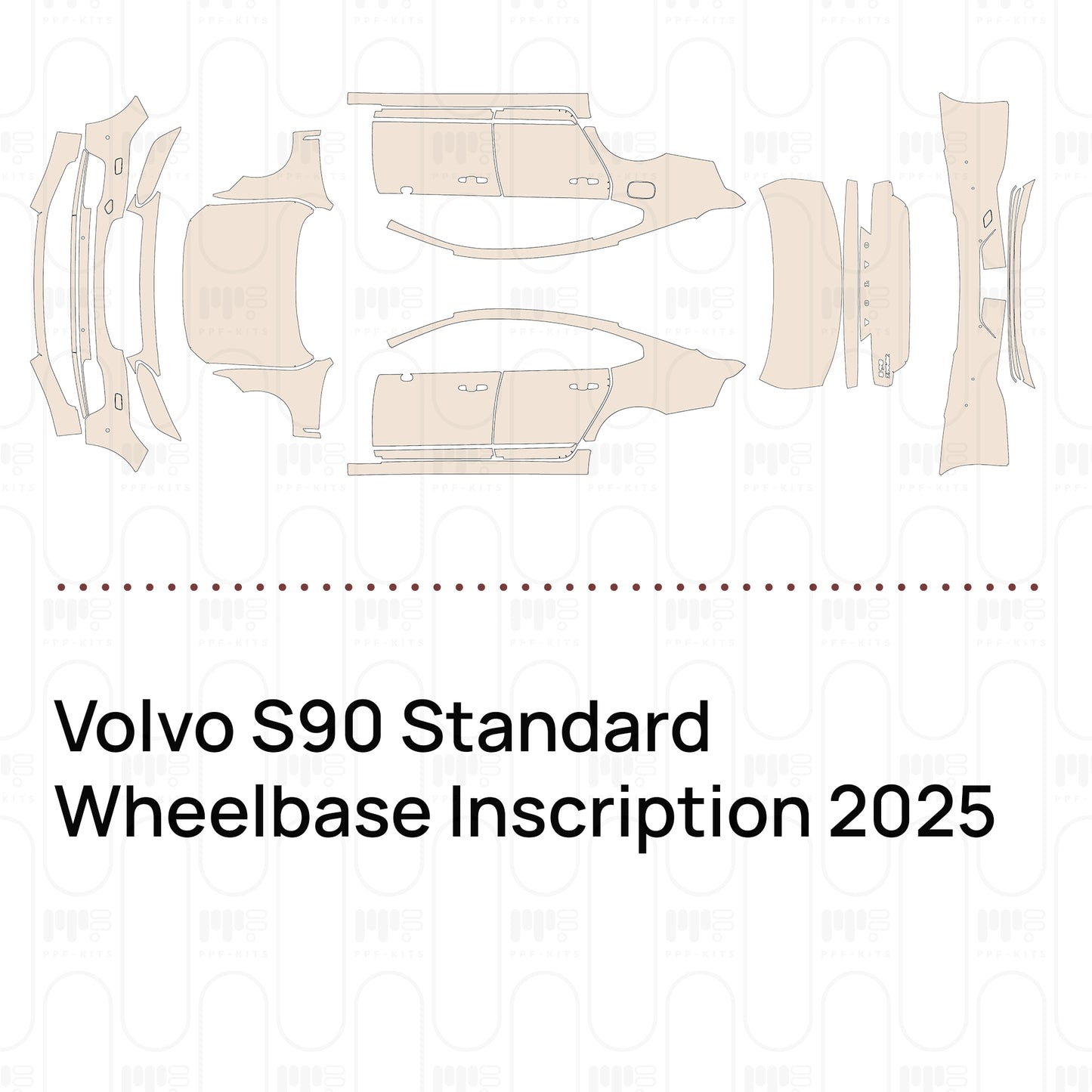 Pre-Cut PPF Volvo S90 Standard Wheelbase Inscription 2025