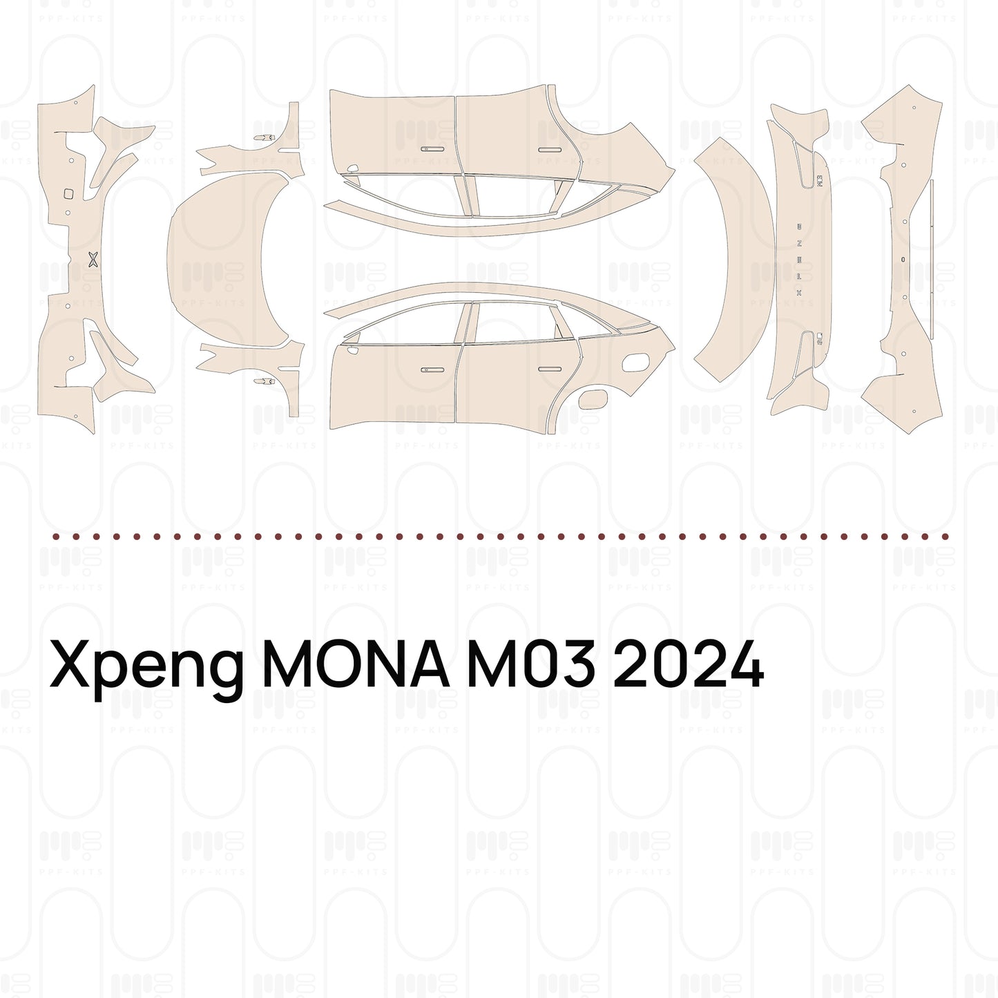 Pre-Cut PPF Xpeng MONA M03 2024