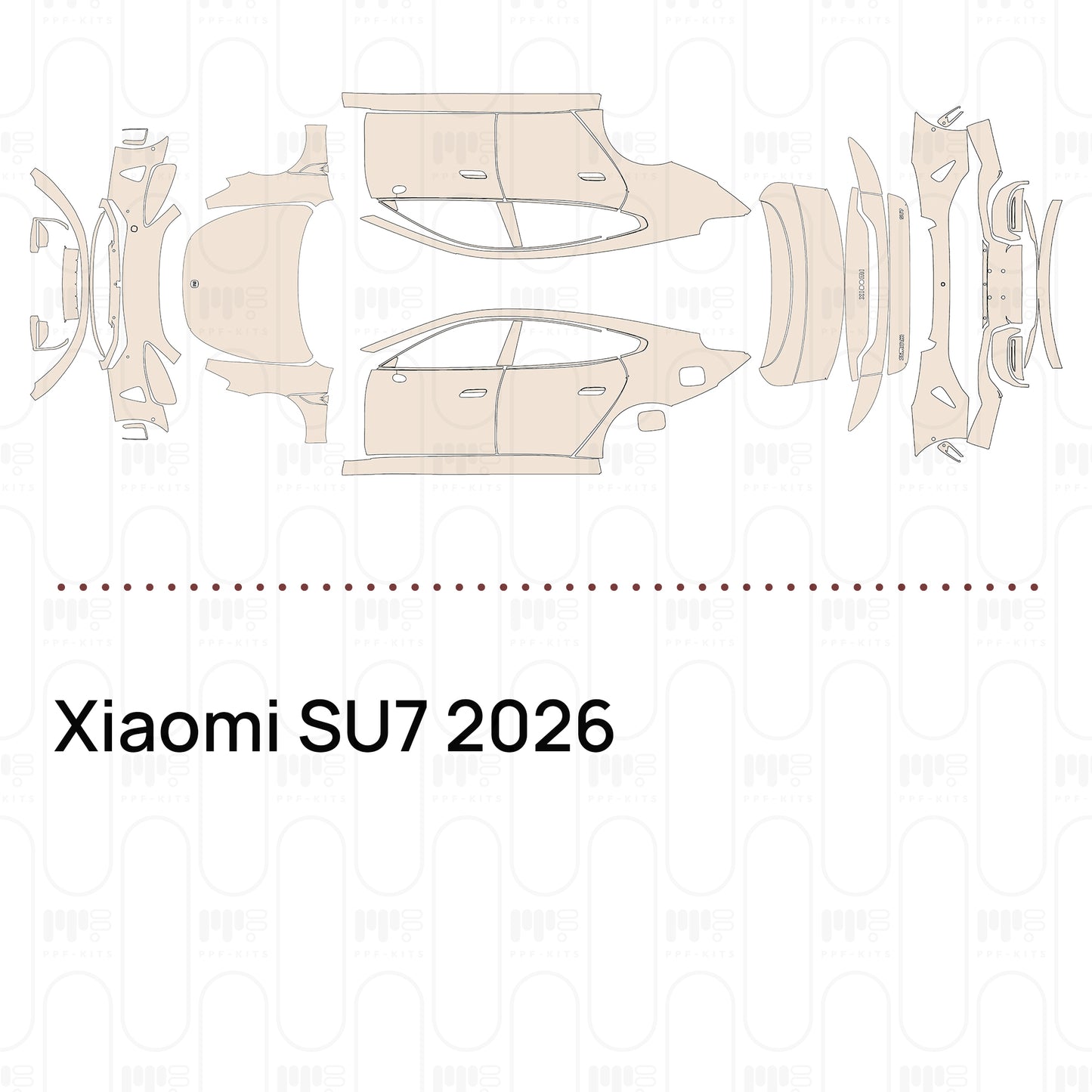 Bumper+Headlamp without license frame cutout, with 6 PDC (Parking Sensors)